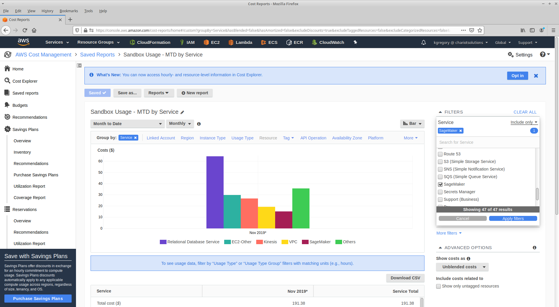 Using Aws Costexplorer To Find Forgotten Services — Chariot Solutions