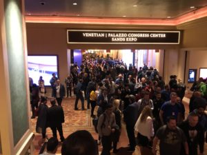 AWS re:Invent crowds at the Venetian